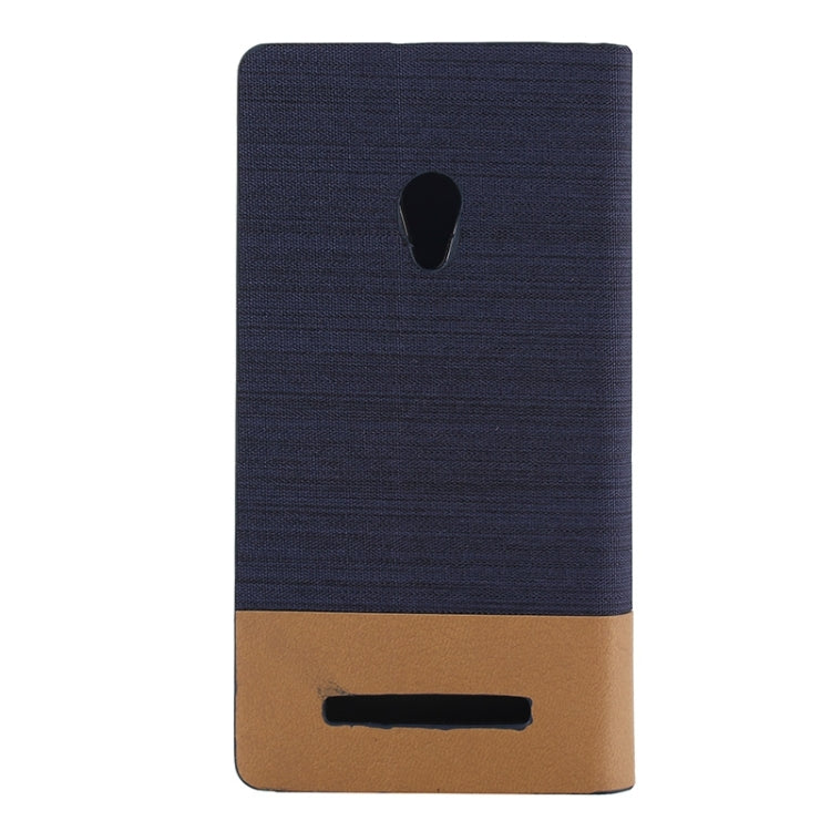 Horizontal Flip Canvas Leather Case with Card Slot & Holder for ASUS ZenFone 5