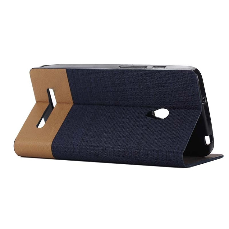 Horizontal Flip Canvas Leather Case with Card Slot & Holder for ASUS ZenFone 5