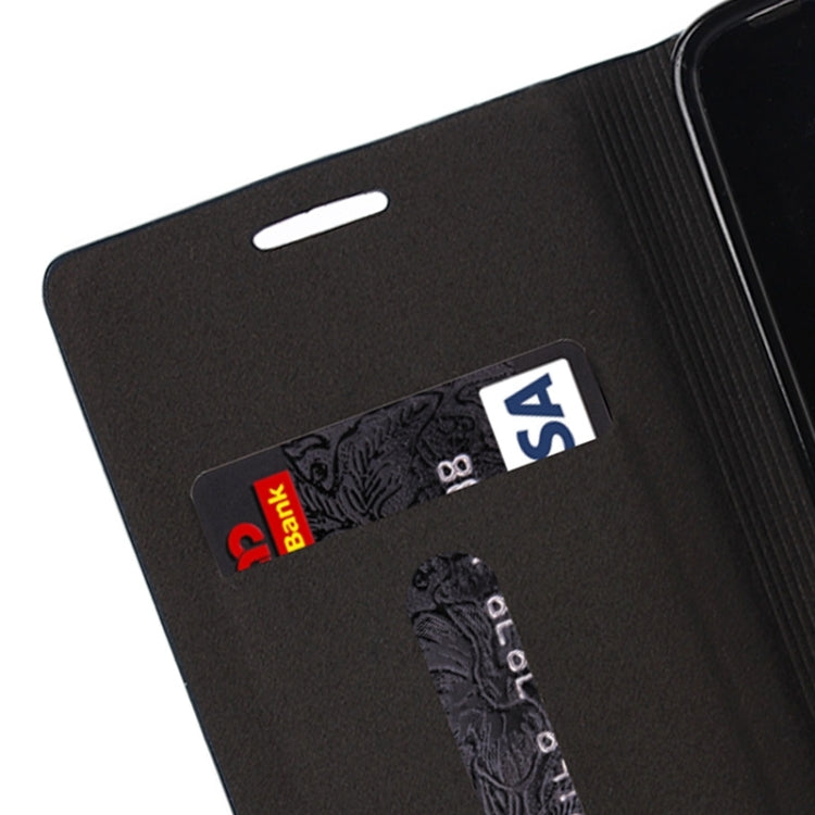 Horizontal Flip Canvas Leather Case with Card Slot & Holder for ASUS ZenFone 5