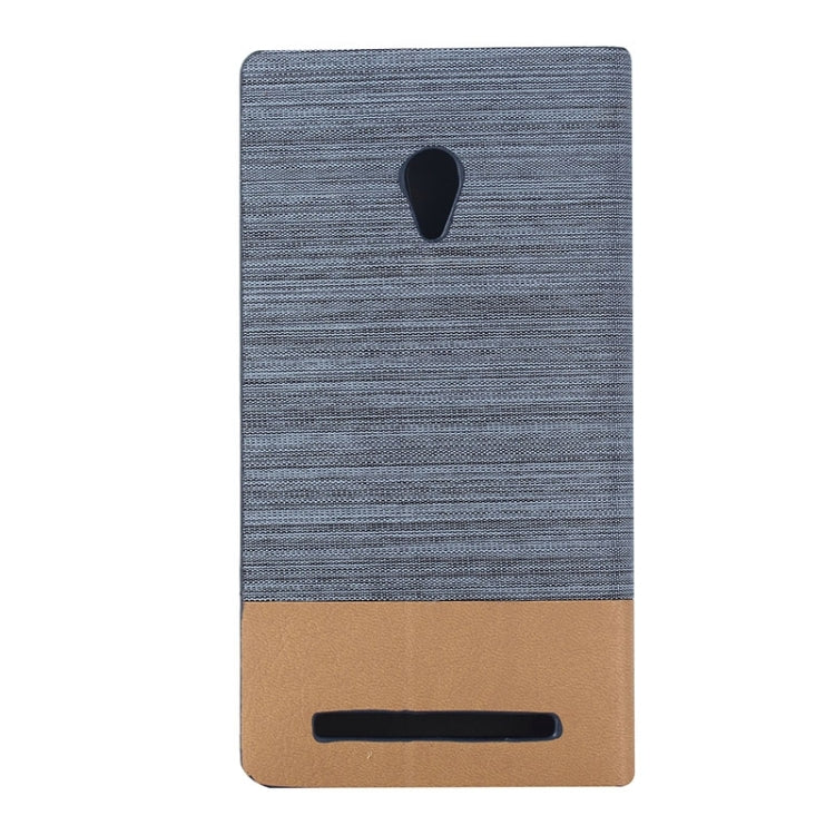 Horizontal Flip Canvas Leather Case with Card Slot & Holder for ASUS ZenFone 6