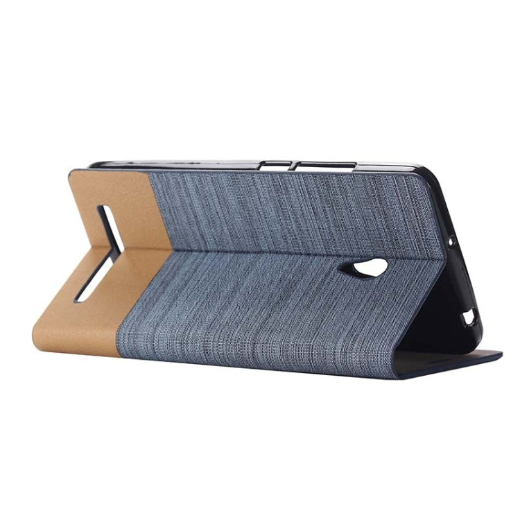 Horizontal Flip Canvas Leather Case with Card Slot & Holder for ASUS ZenFone 6