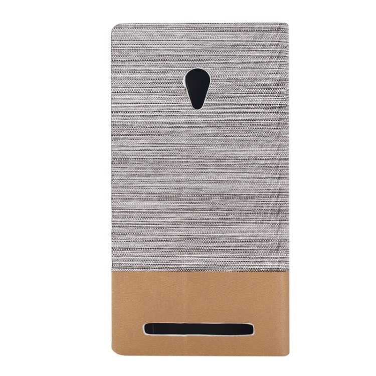 Horizontal Flip Canvas Leather Case with Card Slot & Holder for ASUS ZenFone 6