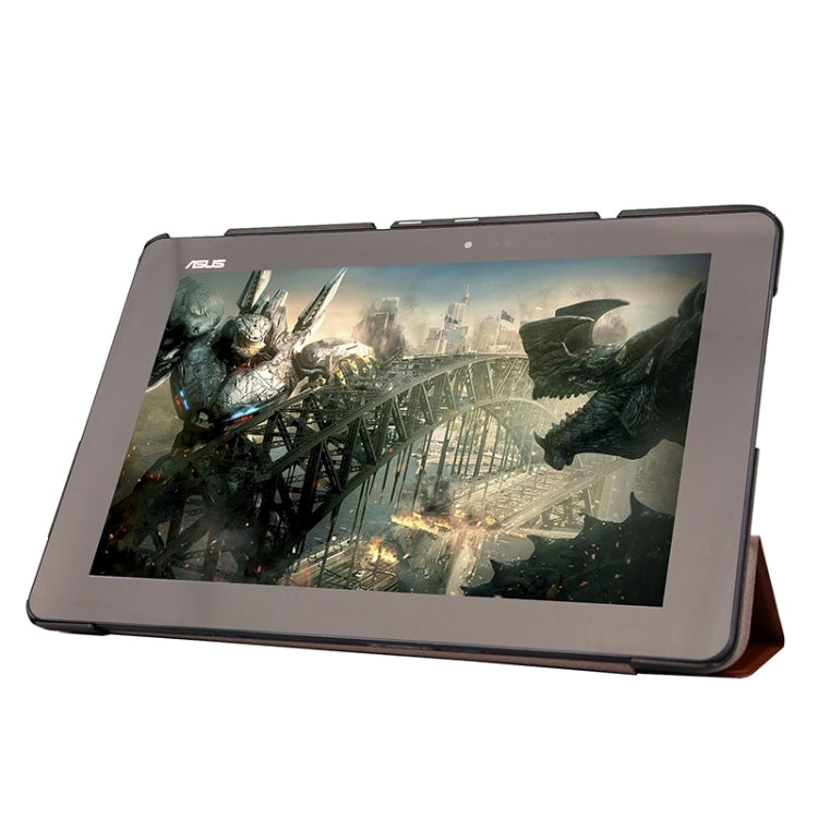 Crazy Horse Texture Leather Case with 3-folding Holder for Asus T100 Chi