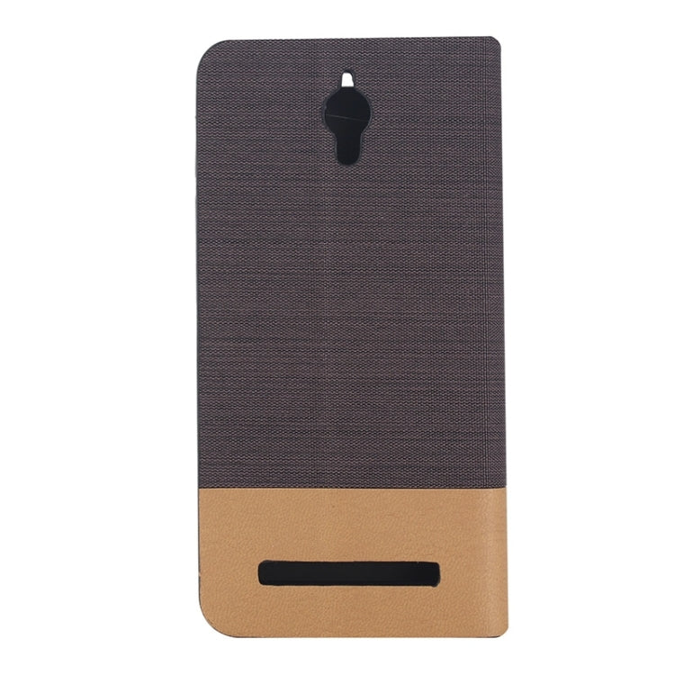 Horizontal Flip Canvas Leather Case with Card Slot & Holder for ASUS ZenFone C