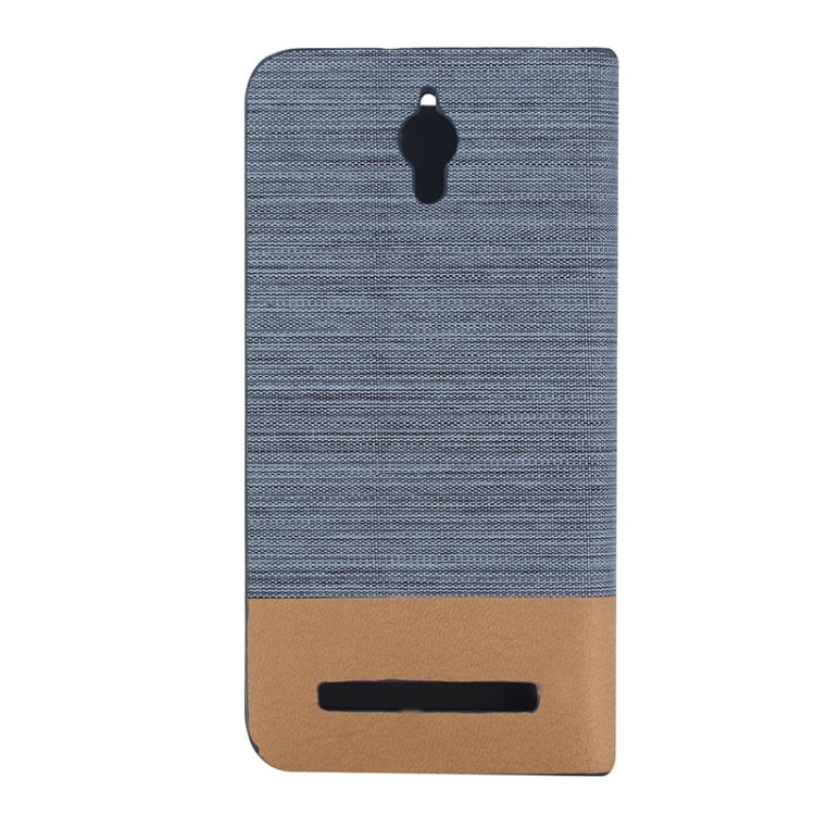 Horizontal Flip Canvas Leather Case with Card Slot & Holder for ASUS ZenFone C