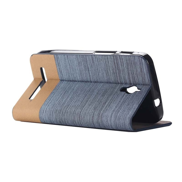 Horizontal Flip Canvas Leather Case with Card Slot & Holder for ASUS ZenFone C