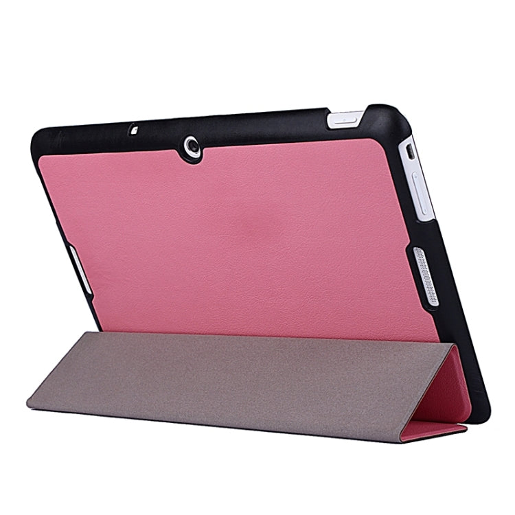 Crazy Horse Texture Leather Case with 3-folding Holder for Asus MeMO Pad 10 / ME103K