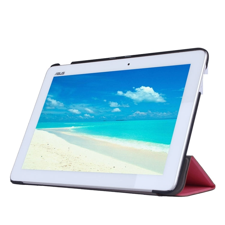 Crazy Horse Texture Leather Case with 3-folding Holder for Asus MeMO Pad 10 / ME103K