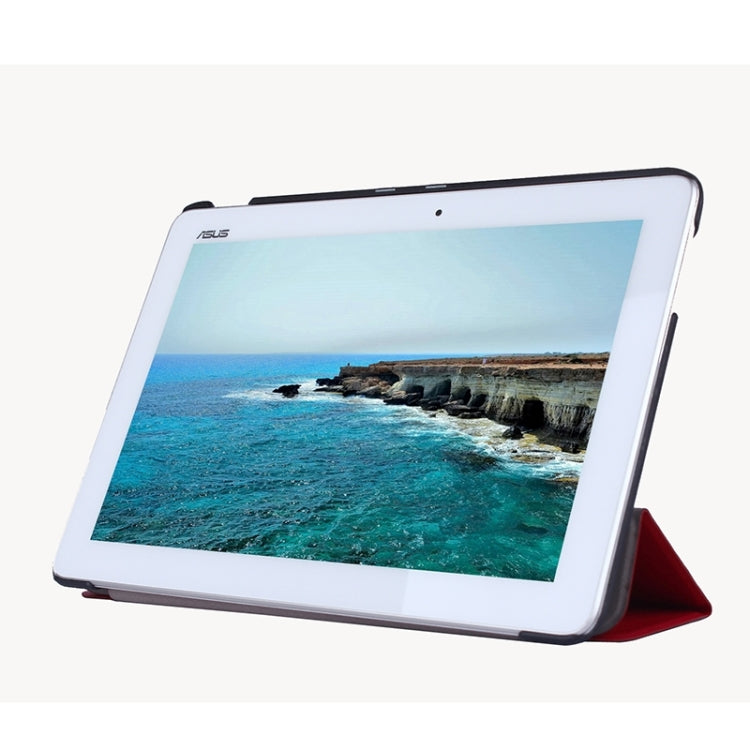 Crazy Horse Texture Leather Case with 3-folding Holder for Asus MeMO Pad 10 / ME103K