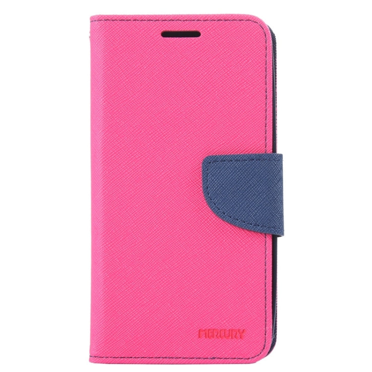 MERCURY Cross Texture Contrast Color Style Leather Case with Holder & Card Slots & Wallet for Asus ZenFone 2 / ZE500CL