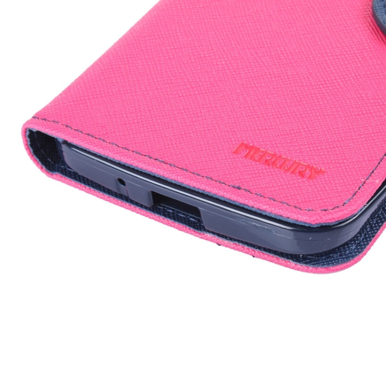 MERCURY Cross Texture Contrast Color Style Leather Case with Holder & Card Slots & Wallet for Asus ZenFone 2 / ZE500CL