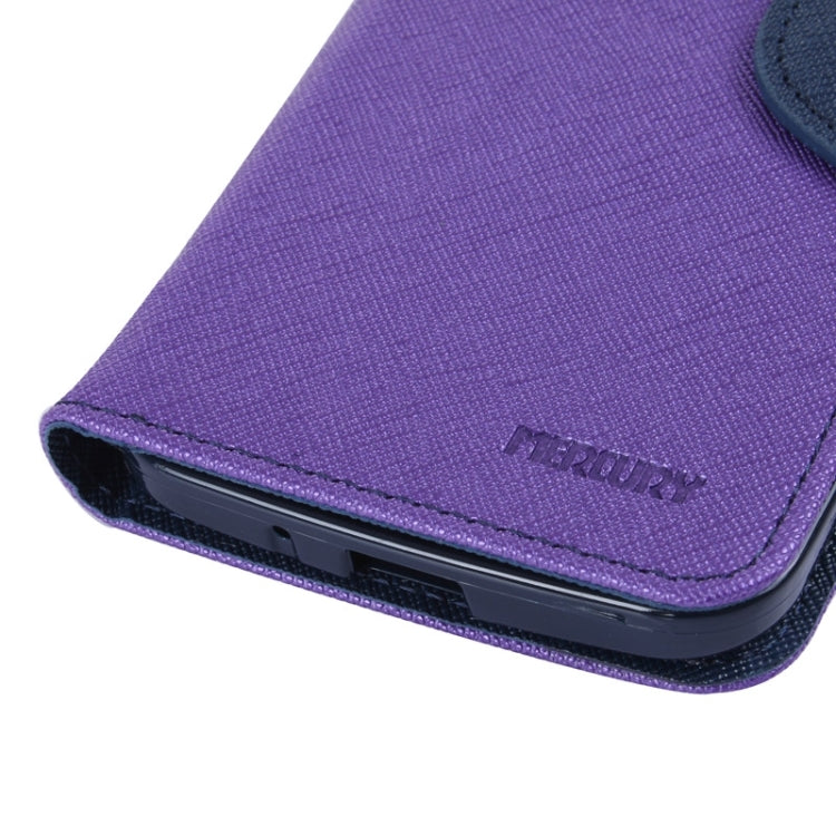 MERCURY Cross Texture Contrast Color Style Leather Case with Holder & Card Slots & Wallet for Asus ZenFone 2 / ZE500CL