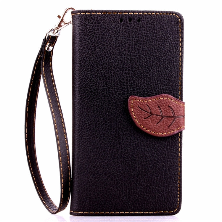 Leaf Magnetic Snap Litchi Texture Flip Leather Case with Card Slots & Wallet & Holder & Lanyard for ASUS Zenfone 5 / A500CG / A501CG / A500KL / A502CG
