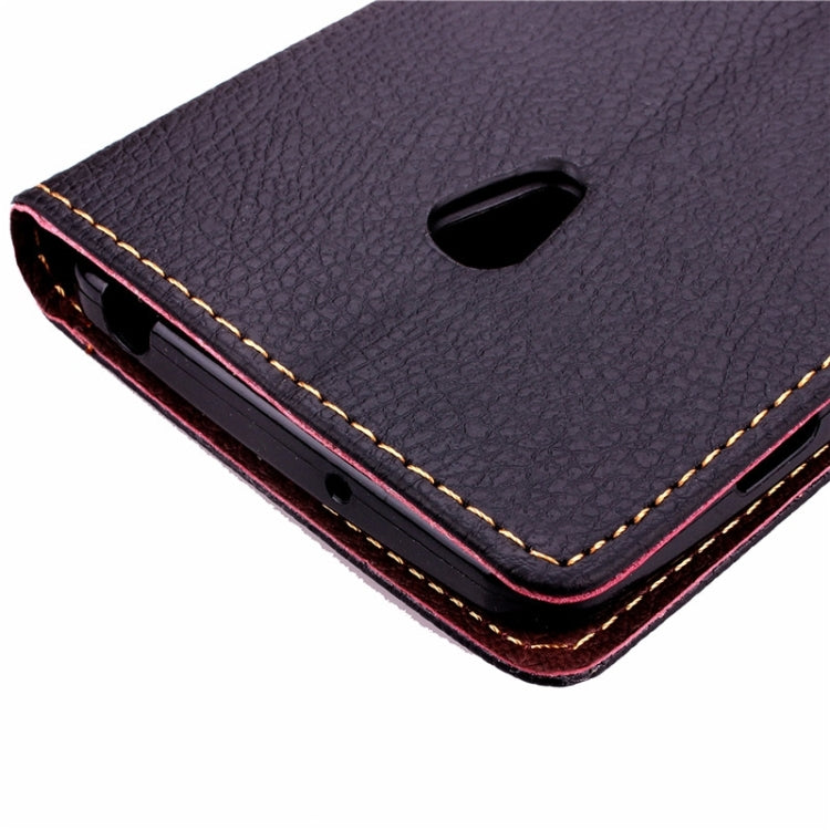 Leaf Magnetic Snap Litchi Texture Flip Leather Case with Card Slots & Wallet & Holder & Lanyard for ASUS Zenfone 5 / A500CG / A501CG / A500KL / A502CG