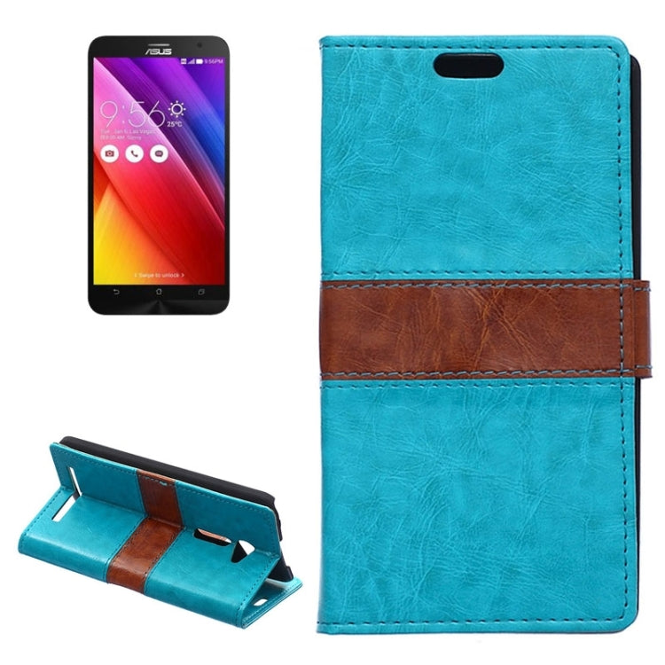 Crazy Horse Texture Color Matching Flip Leather Case with Holder & Card Slots & Wallet for ASUS ZenFone 2