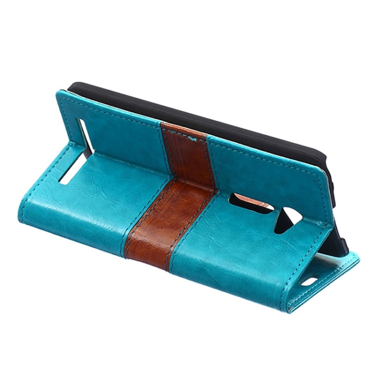 Crazy Horse Texture Color Matching Flip Leather Case with Holder & Card Slots & Wallet for ASUS ZenFone 2