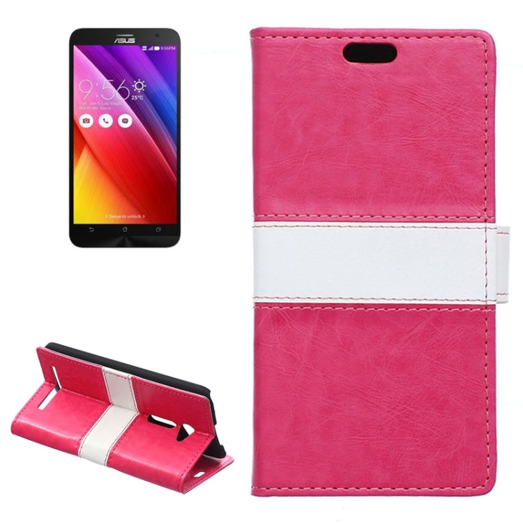 Crazy Horse Texture Color Matching Flip Leather Case with Holder & Card Slots & Wallet for ASUS ZenFone 2