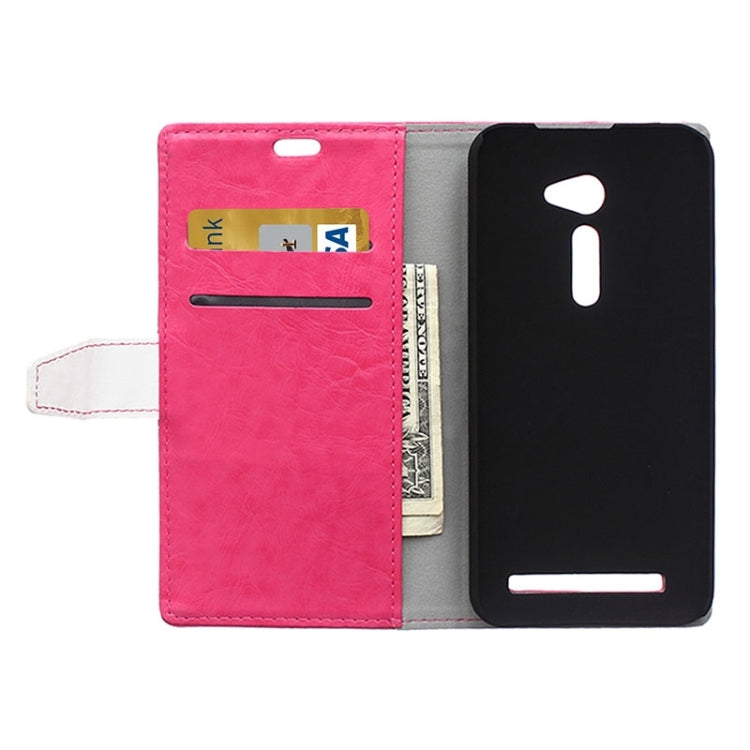 Crazy Horse Texture Color Matching Flip Leather Case with Holder & Card Slots & Wallet for ASUS ZenFone 2