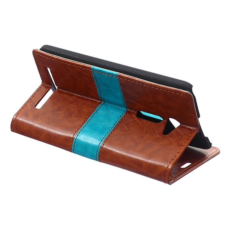 Crazy Horse Texture Color Matching Flip Leather Case with Holder & Card Slots & Wallet for ASUS ZenFone 2