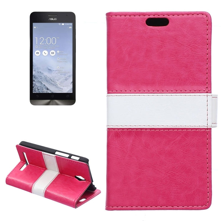 Crazy Horse Texture Color Matching Flip Leather Case with Holder & Card Slots & Wallet for ASUS Zenfone C / ZC451CG