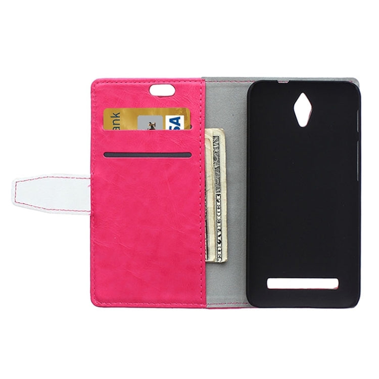 Crazy Horse Texture Color Matching Flip Leather Case with Holder & Card Slots & Wallet for ASUS Zenfone C / ZC451CG