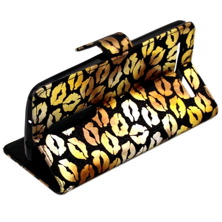 5.5 Inch Lips Pattern Leather Case with Holder & Card Slots & Wallet for Asus Zenfone 2 / ZE550ML / ZE551ML