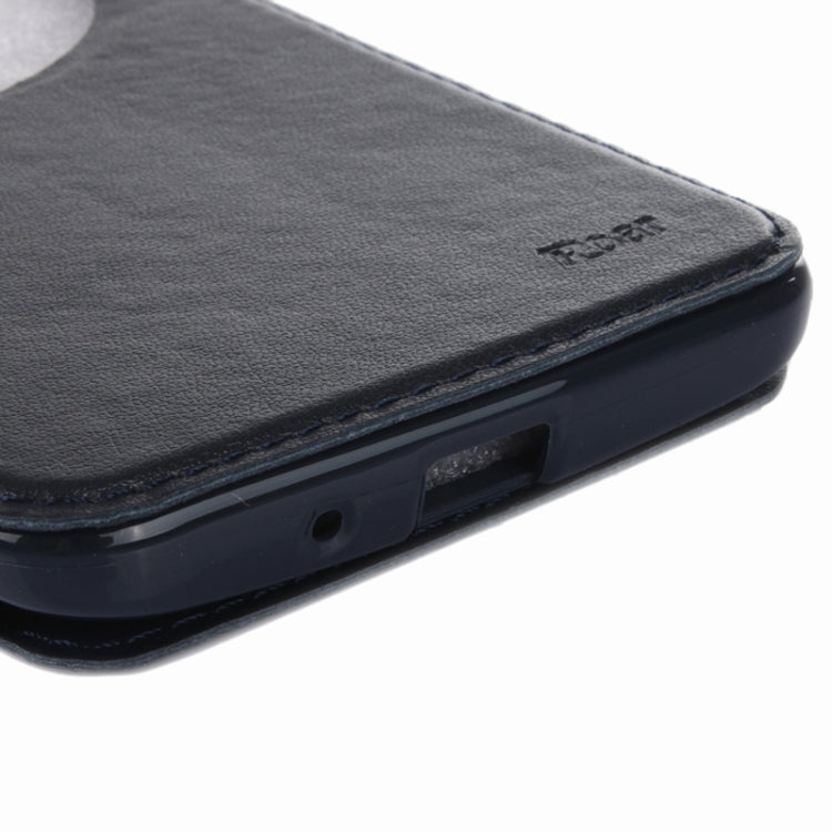 5.5 Inch Crazy Horse Texture Leather Case with Holder & Card Slot & Caller ID Display Window for Asus Zenfone 2 / ZE550ML / ZE551ML