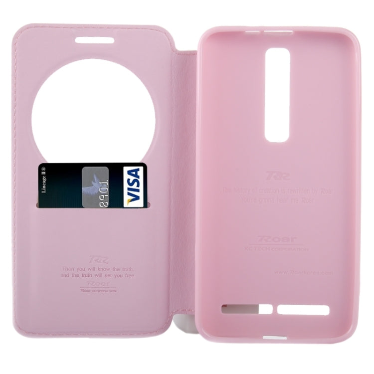 5.5 Inch Crazy Horse Texture Leather Case with Holder & Card Slot & Caller ID Display Window for Asus Zenfone 2 / ZE550ML / ZE551ML