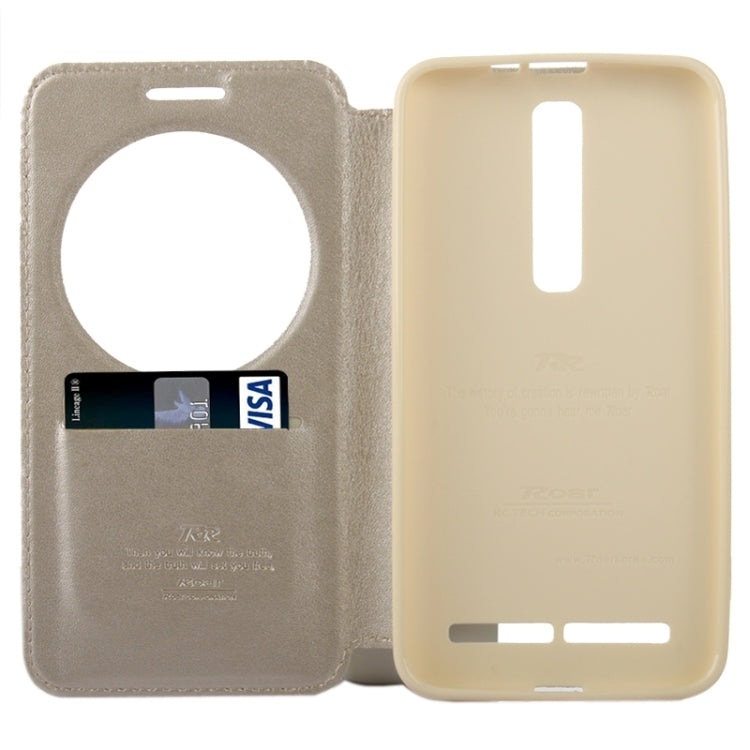 5.5 Inch Crazy Horse Texture Leather Case with Holder & Card Slot & Caller ID Display Window for Asus Zenfone 2 / ZE550ML / ZE551ML