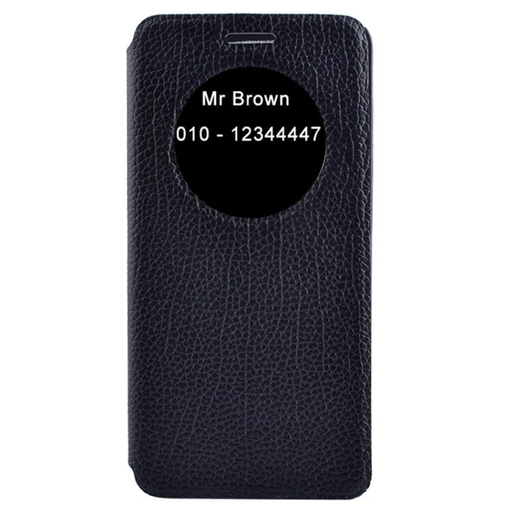 Horizontal Flip Litchi Texture Leather Case with Holder & Caller ID Display for ASUS ZenFone 5