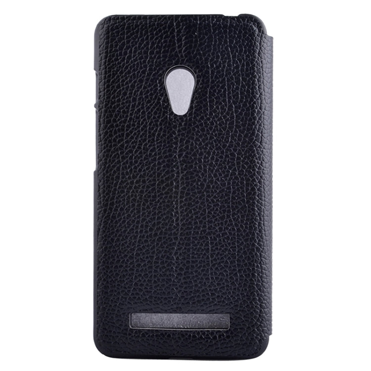 Horizontal Flip Litchi Texture Leather Case with Holder & Caller ID Display for ASUS ZenFone 5