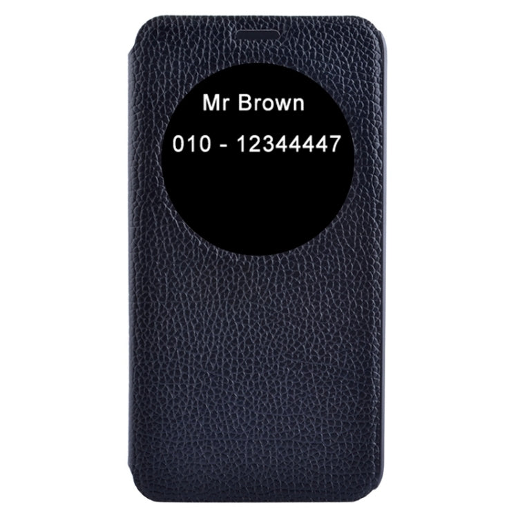 5.5 Inch Horizontal Flip Litchi Texture Leather Case with Holder & Caller ID Display for Asus Zenfone 2 / ZE550ML