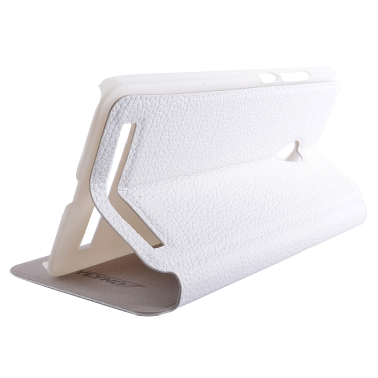 Horizontal Flip Litchi Texture Leather Case with Holder & Caller ID Display for ASUS ZenFone 6