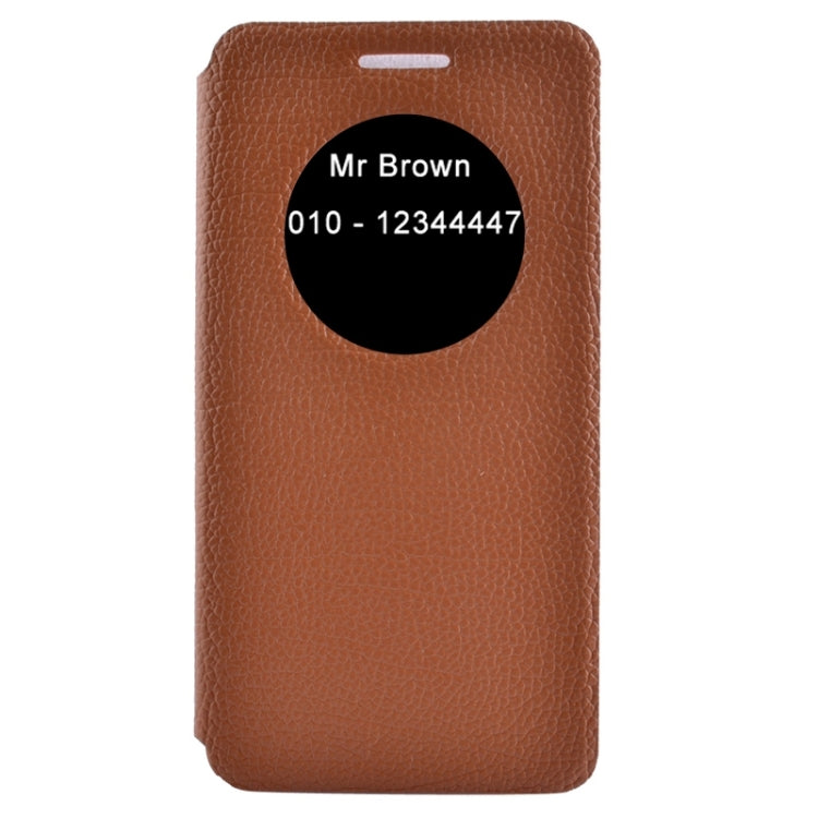 Horizontal Flip Litchi Texture Leather Case with Holder & Caller ID Display for ASUS ZenFone 6