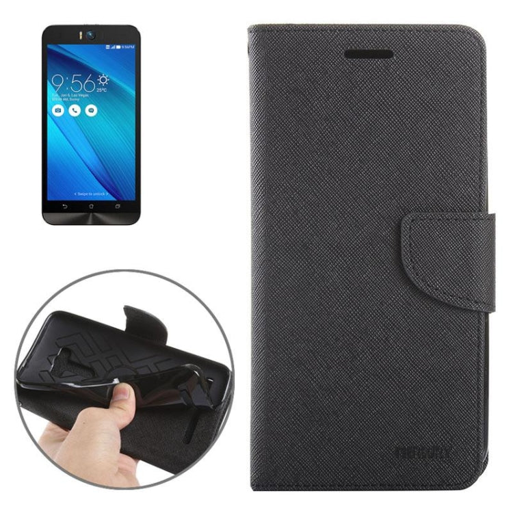 Color Matching Cross Texture Horizontal Flip Leather Case with Holder & Card Slots & Wallet for Asus Zenfone Selfie / ZD551KL
