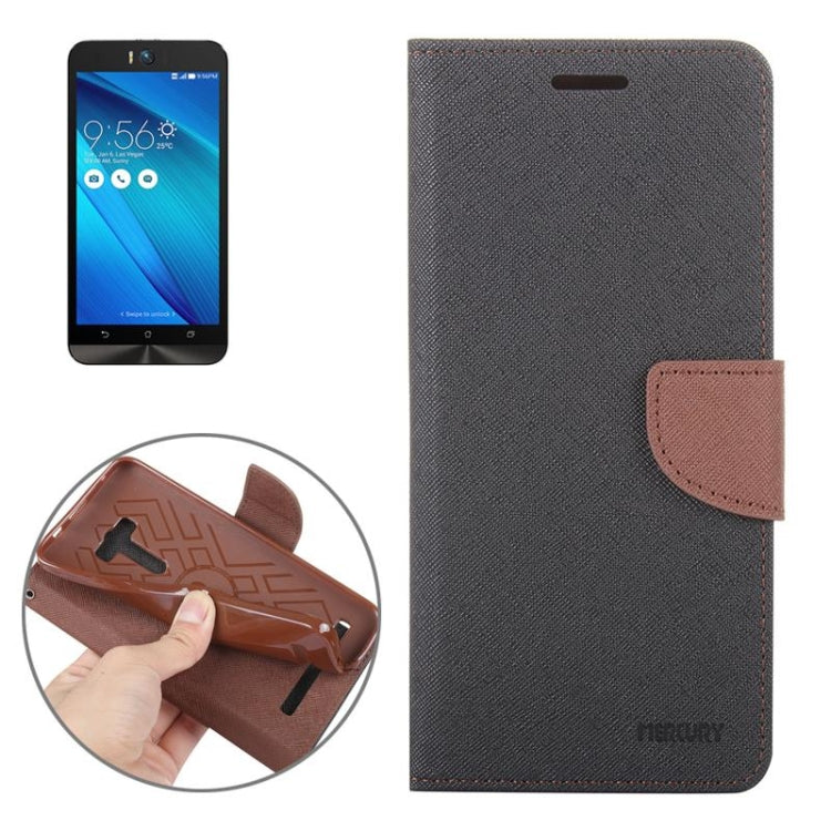 Color Matching Cross Texture Horizontal Flip Leather Case with Holder & Card Slots & Wallet for Asus Zenfone Selfie / ZD551KL