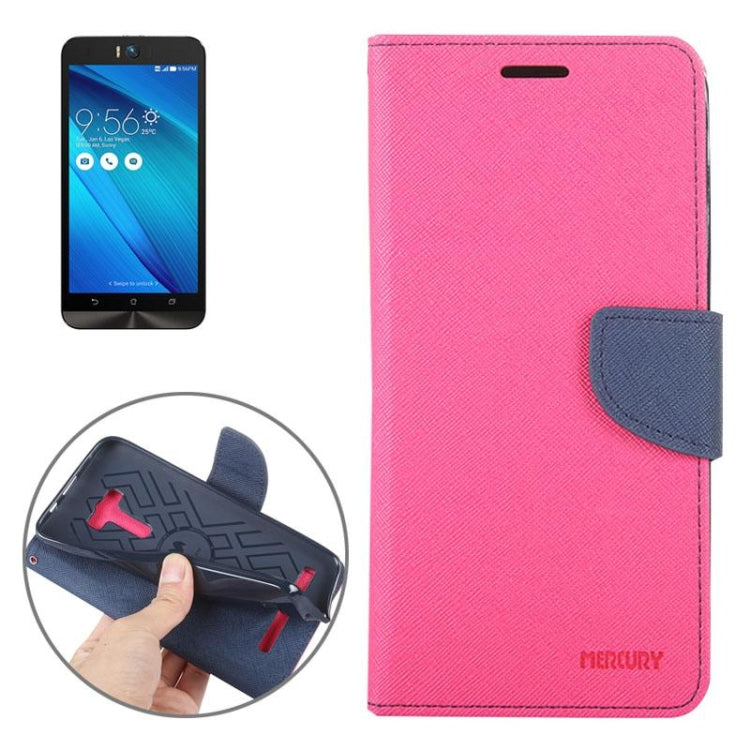 Color Matching Cross Texture Horizontal Flip Leather Case with Holder & Card Slots & Wallet for Asus Zenfone Selfie / ZD551KL