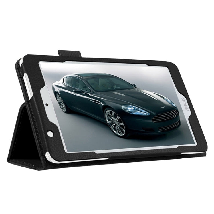 Litchi Texture Leather Case with Two-Folding Holder for Asus Fonepad 7 / FE171MG