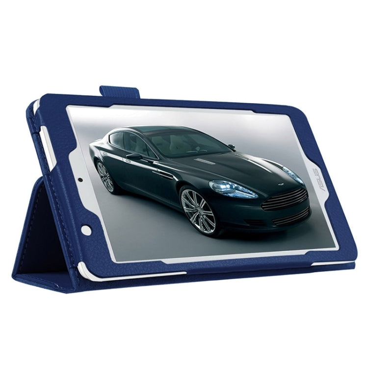 Litchi Texture Leather Case with Two-Folding Holder for Asus Fonepad 7 / FE171MG