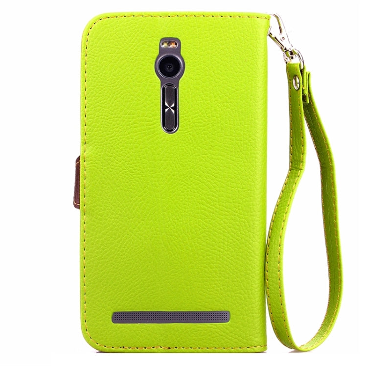 Leaf Magnetic Snap Litchi Texture Horizontal Flip Leather Case with Card Slots & Wallet & Holder & Lanyard for Asus Zenfone 2 ZE550ML / ZE551ML