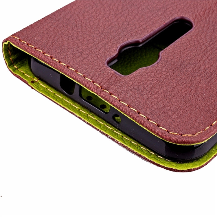 Leaf Magnetic Snap Litchi Texture Horizontal Flip Leather Case with Card Slots & Wallet & Holder & Lanyard for Asus Zenfone 2 ZE550ML / ZE551ML