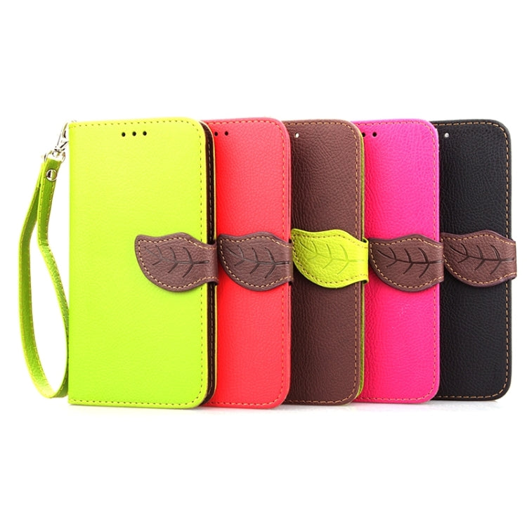 Leaf Magnetic Snap Litchi Texture Horizontal Flip Leather Case with Card Slots & Wallet & Holder & Lanyard for Asus Zenfone 2 ZE550ML / ZE551ML