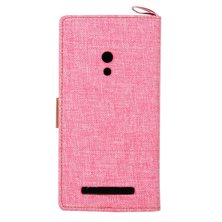 Denim Texture Horizontal Flip Leather Case with Card Slots & Holder & Lanyard for ASUS Zenfone 5 / A500CG / A501CG / A500KL / A502CG