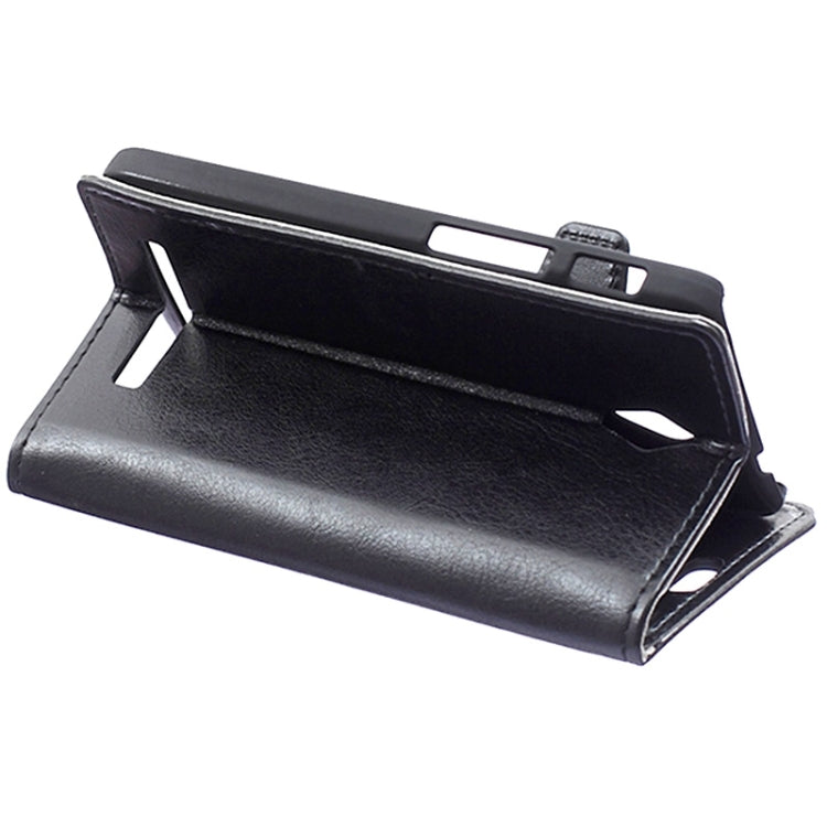 Crazy Horse Texture Horizontal Flip Solid Color Magnetic Buckle Leather Case with Holder & Card Slots & Wallet for ASUS Zenfone C / ZC451CG