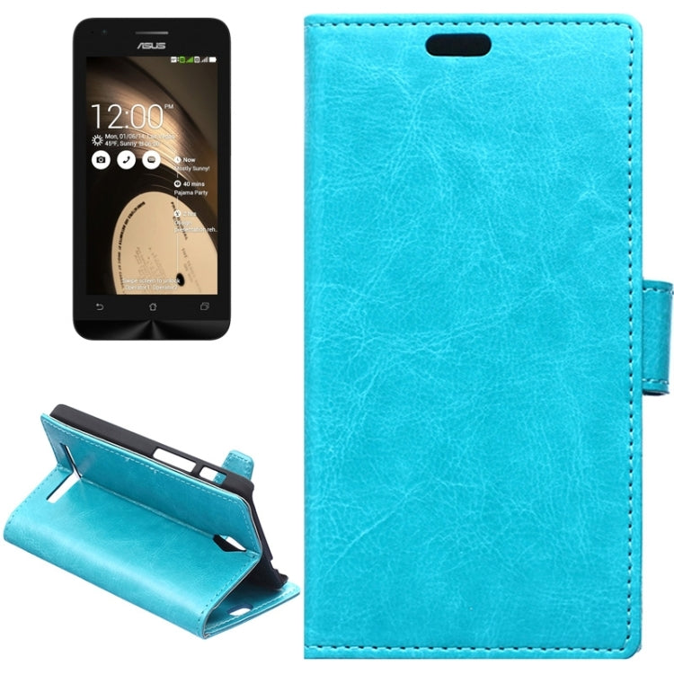 Crazy Horse Texture Horizontal Flip Solid Color Magnetic Buckle Leather Case with Holder & Card Slots & Wallet for ASUS Zenfone C / ZC451CG