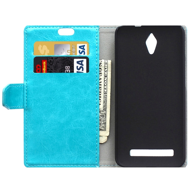 Crazy Horse Texture Horizontal Flip Solid Color Magnetic Buckle Leather Case with Holder & Card Slots & Wallet for ASUS Zenfone C / ZC451CG