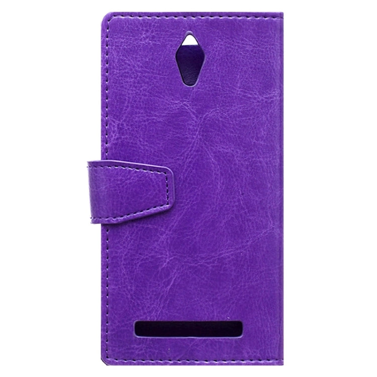 Crazy Horse Texture Horizontal Flip Solid Color Magnetic Buckle Leather Case with Holder & Card Slots & Wallet for ASUS Zenfone C / ZC451CG