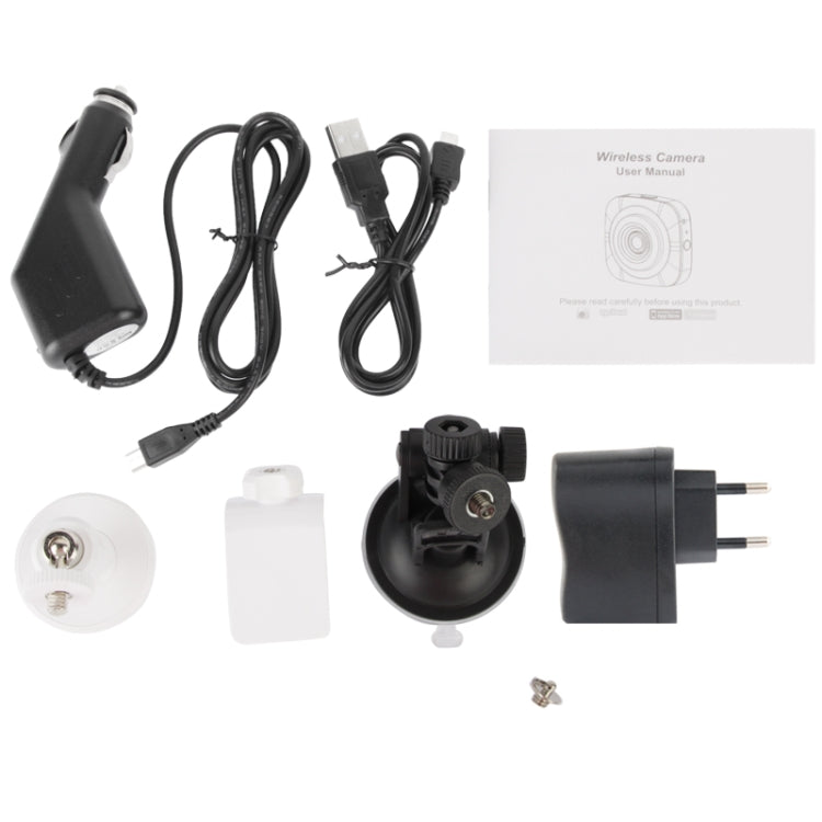 HD 720P Sycloud Wireless / Wifi DVR Car Camera Driving Record with Cloud + Car Charger / Holder, 1.3 Mega Pixels, Support TF Card, CPU: GPDV6624B(White)