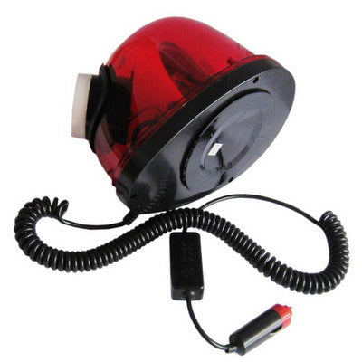 Red, 12V Cigarette Lighter Adapter Revolving Warning Light with Speaker(Red)