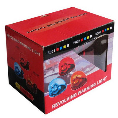 Red, 12V Cigarette Lighter Adapter Revolving Warning Light with Speaker(Red)